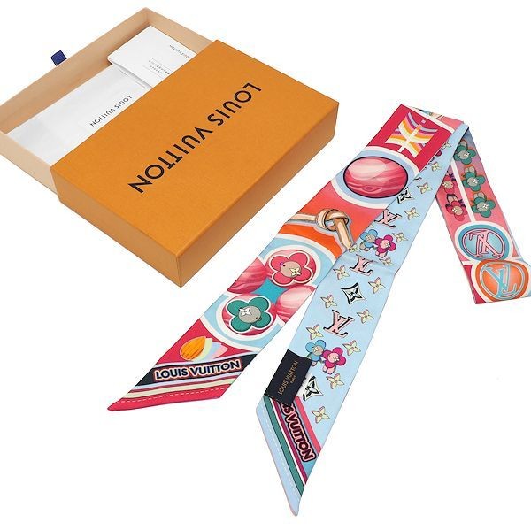 LOUIS VUITTON カラフルスカーフ 約70cm x 70cm モノグラムと村上隆の