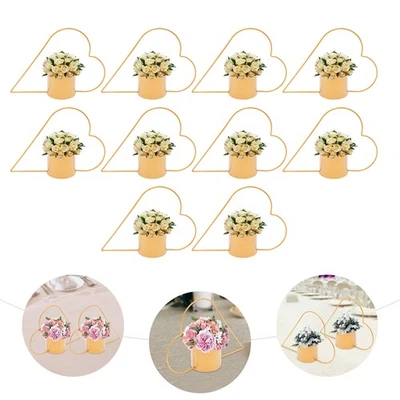 10 Pcs Gold Vases Centerpieces Wedding Trumpet Vase for Wedding Party Decoration - Photo 1/4