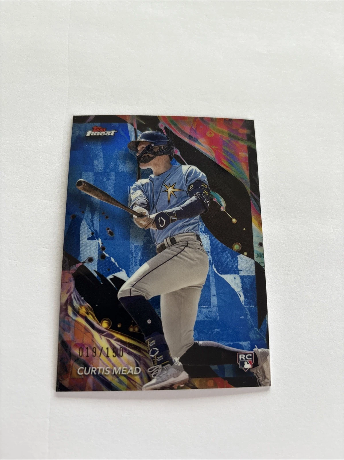 2024 Topps Finest - Uncommon Curtis Mead #188 Blue Refractor /150 (RC)