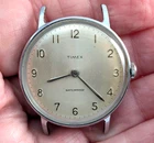 1964 TIMEX Marlin Silver Tone Vintage Men’s 33mm Mechanical Watch PARTS REPAIR