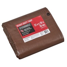 Everbilt 12 ft. x 16 ft. Brown and Silver Heavy Duty Tarp