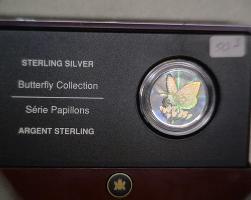 2005,  CANADIAN  SILVER  HALF  DOLLAR IN  HOLOGRAM  PROOF