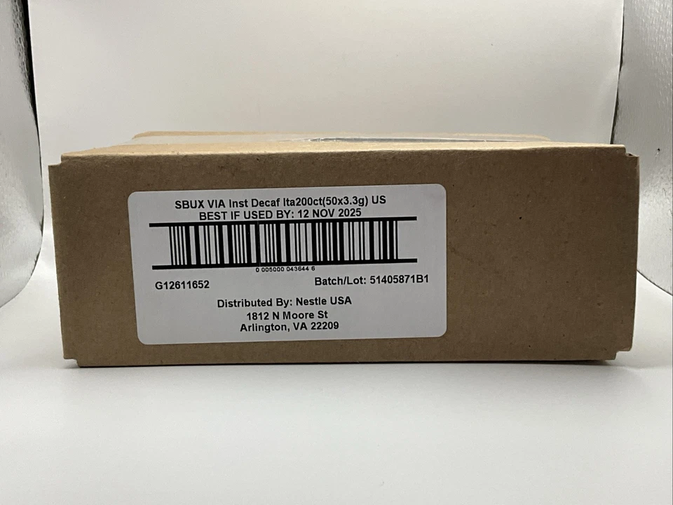 (200) STARBUCKS VÍA CAFÉ TOSTADO ITALIANO DESCAFEINADO INSTANTÁNEO - Paquete de 0,11 OZ Foto 4 de 4