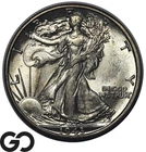 1943-D Walking Liberty Half Dollar, Blast White Gem BU++