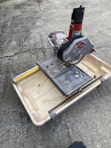 MK Diamond MK770 7" Wet Tile Saw Used W/ Wear No Pump System Tested Works Good - Picture 17 of 24