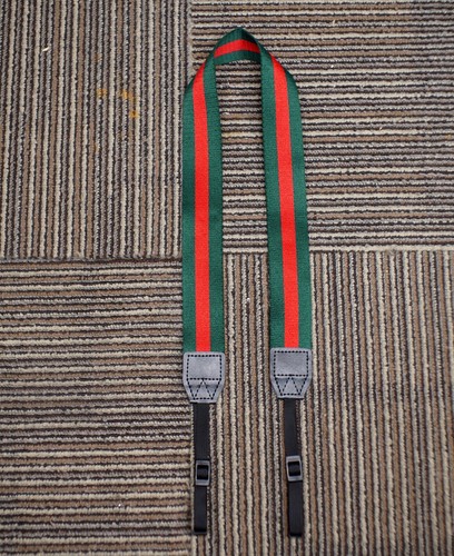 Luxury Green Red Stripe Neck Shoulder Camera Strap For Canon Sony Nikon Leica - Picture 6 of 6