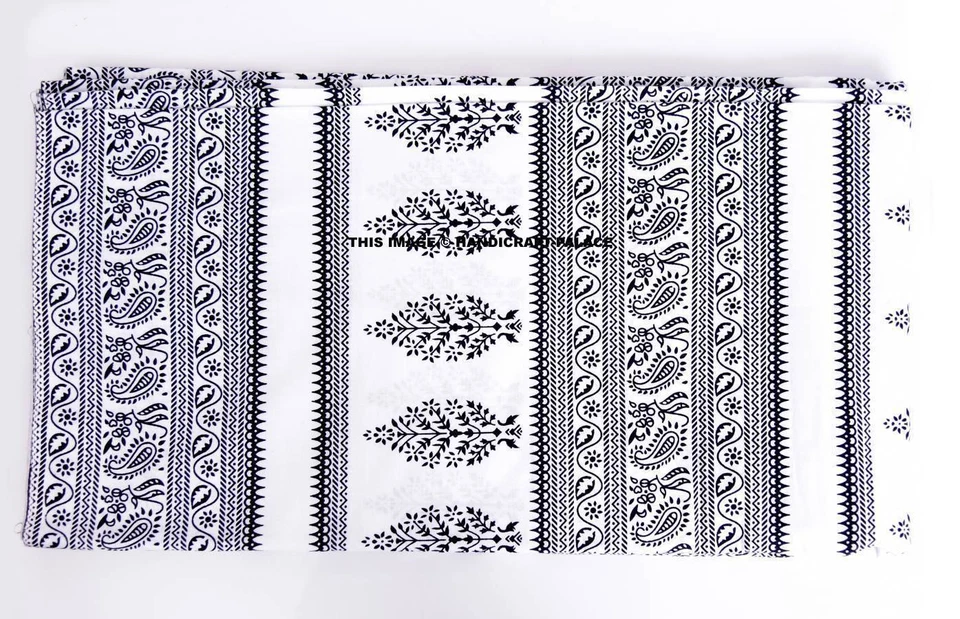 200 Meter Indian Floral Cotton Fabric Apparel Fabric Hand Block Print Sewing Art - Image 2 of 4