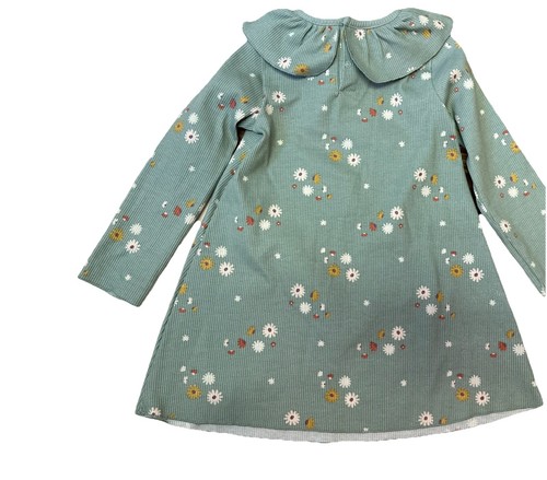 2 Modern Moments By Gerber Toddler Girl Collar Ribbed Floral Dress Size 3T/ 4T - Picture 9 of 11