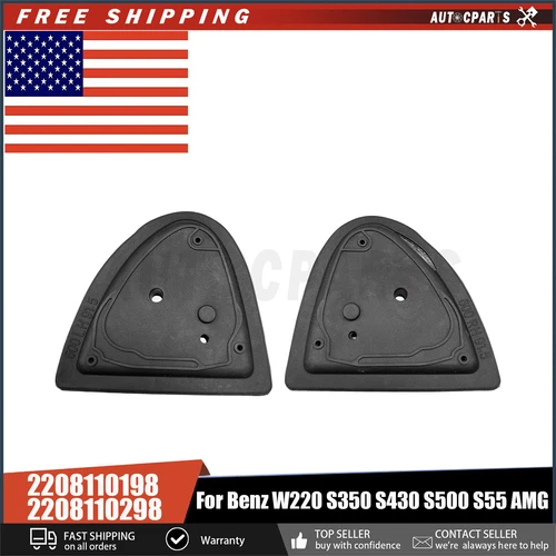 Door Mirror Gasket Base Seal For Benz W220 S350 S430 S500 S55 AMG L & R Pair