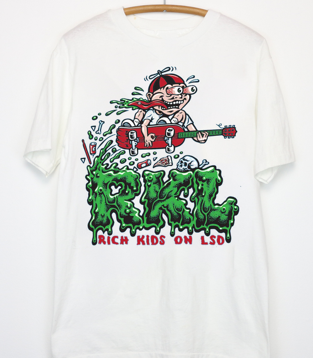 Rich Kids on LSD band RKL White T-shirt short sleeve All sizes S