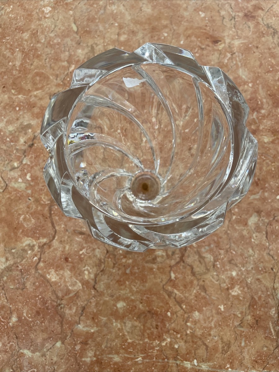 Sasaki Modern Heavy Cut Clear Crystal Vase | eBay