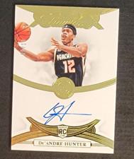 De’ Andre Hunter 2019-20 PANINI FLAWLESS ROOKIE GOLD SIGNATURES AUTO /10 RC