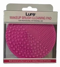 2 Pack Makeup Brush Cleaner Pad Scrubber With Suction - Hot Pink