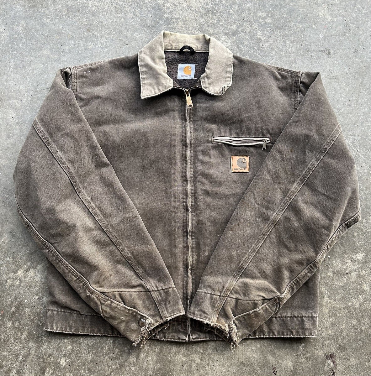 VTG 90s Carhartt Detroit Jacket J97 TMB Timber Blanket Lined VTG 90s Carhartt Detroit Jacket J97 TMB Timber Blanket Lined