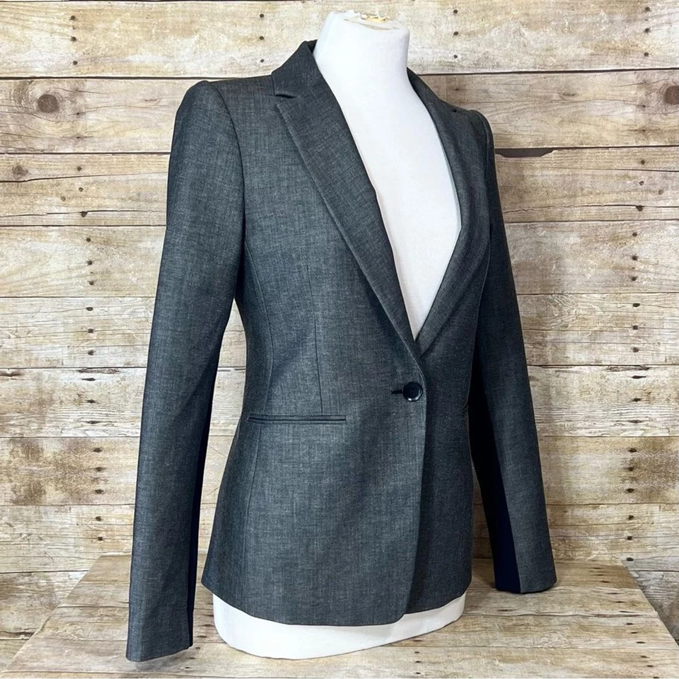 Blazer gris para mujer BCBGMAXAZRIA talla XS Foto 2 de 4