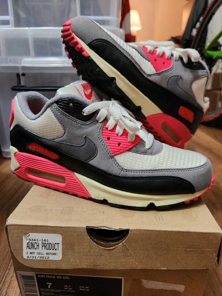 Nike Air Max 90 Men Size 7 Men's OG (2013) Infrared 543361-161 