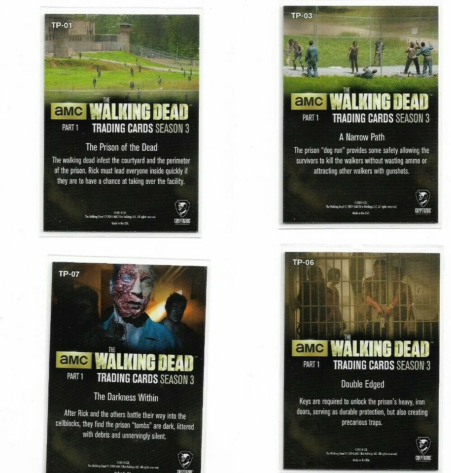 THE WALKING DEAD SEASON 3 PT 1 PRISON SUBSET CARDS CRYPTOZOIC 2014 YOU CHOOSE - Image 2 of 4