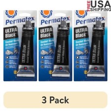 Ultra Black RTV Gasket Maker 3 Pack Oil Resistance High Flexibility Sealant New