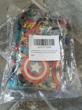 Captain America Lanyard Comic and Logo Print with Rubber Charm and ID Holder