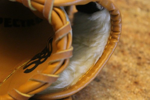 Guante de béisbol Spectrum S&S Worldwide marrón grano superior cuero de vaca W7541001 LHT - Imagen 3 de 7