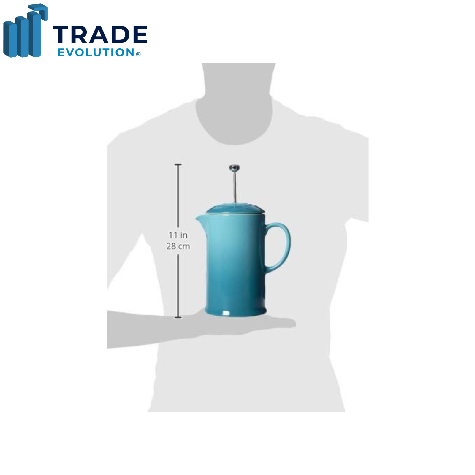 Le Creuset Stoneware French Press, 34 oz., Caribbean