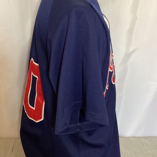 Vintage Atlanta Braves #10 Wilson Baseball blau Trikot Flagge Patch Name entfernt Gr. 46 - Bild 3 von 9