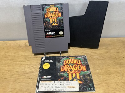 Double Dragon III 3 The Sacred Stones w/Manual Nes 1990 Tested Free Shipping