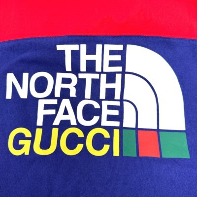 GUCCI 671462 North Face Collaboration zip-up hoodie switching
