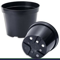 Pflanztopf 10 L Schwarz Ø 29 X 22 Cm Blumentopf Pflanzgefäß BlumenküBel