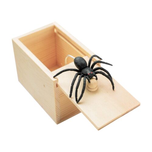Scatola Spaventapasseri Ragno Scherzo in Legno Nascosta in Astuccio Trucchi Gioco Scherzo Spaventapasseri Gag Giocattolo🎃 - Foto 2 di 8
