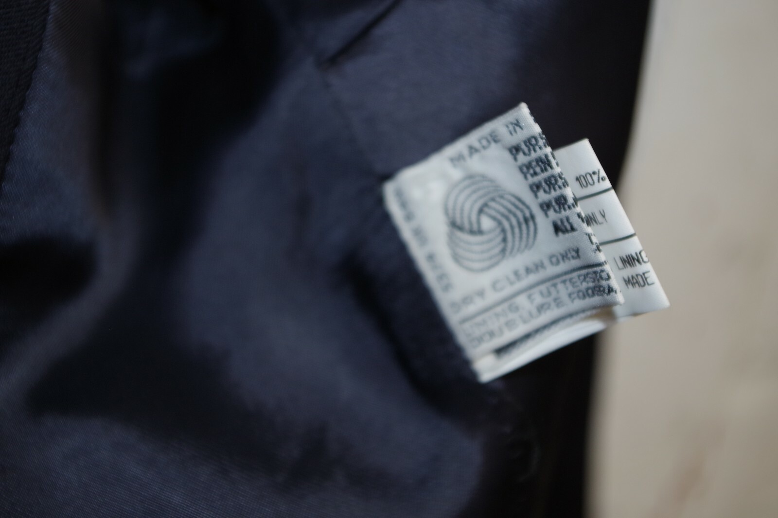 FILA Giacca blazer C13 CHESTER BARRIE Savile Row blu navy pura lana 4 made in England