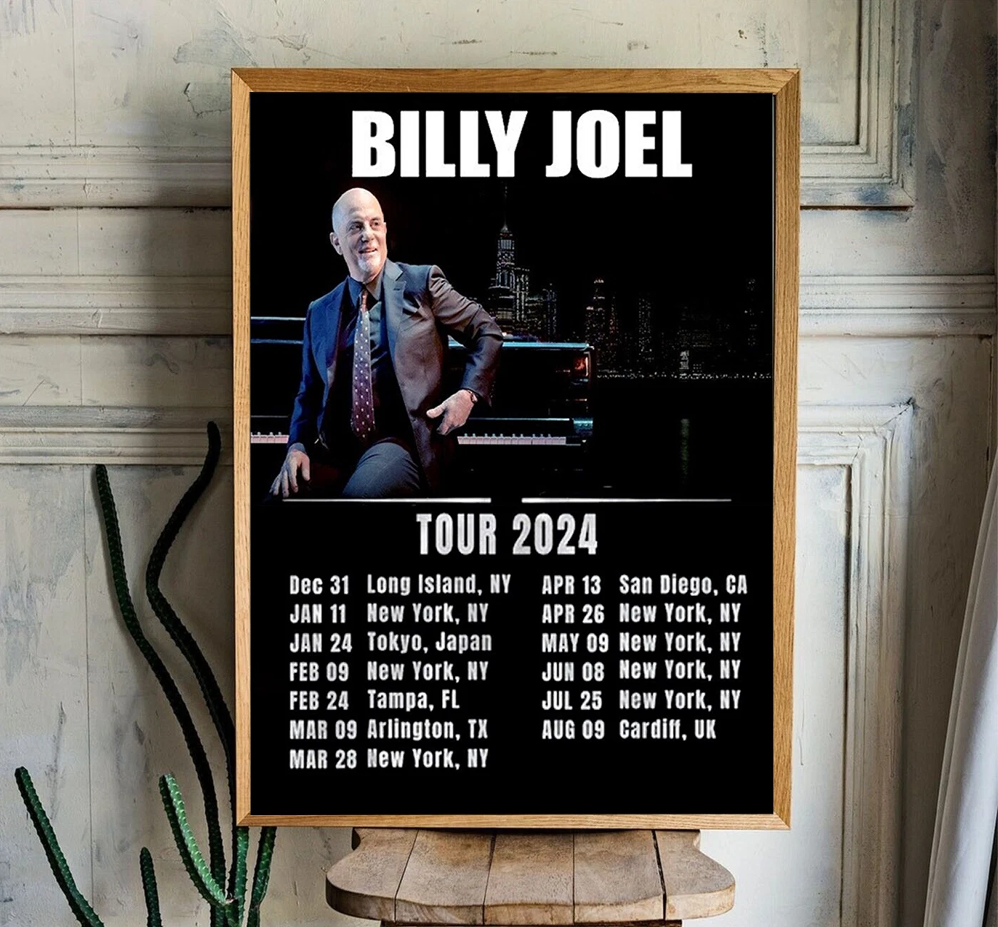 Billy Joel World Tour 2024 Poster, Billy Joel Poster