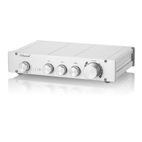 HiFi 3-Way Class A Stereo Audio Preamp 2.0 Channel Digital Preamp w/Tone Control