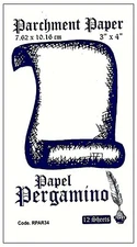 PARCHMENT PAPER 3" X 4" 12 PIECES-PAPEL PERGAMINO 3 "X 4" 12 PIEZAS