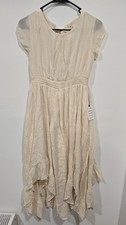 Mia Joy by Joyfolie Girls Size 12 Ivory Boho High Low Dress Cottagecore NWT
