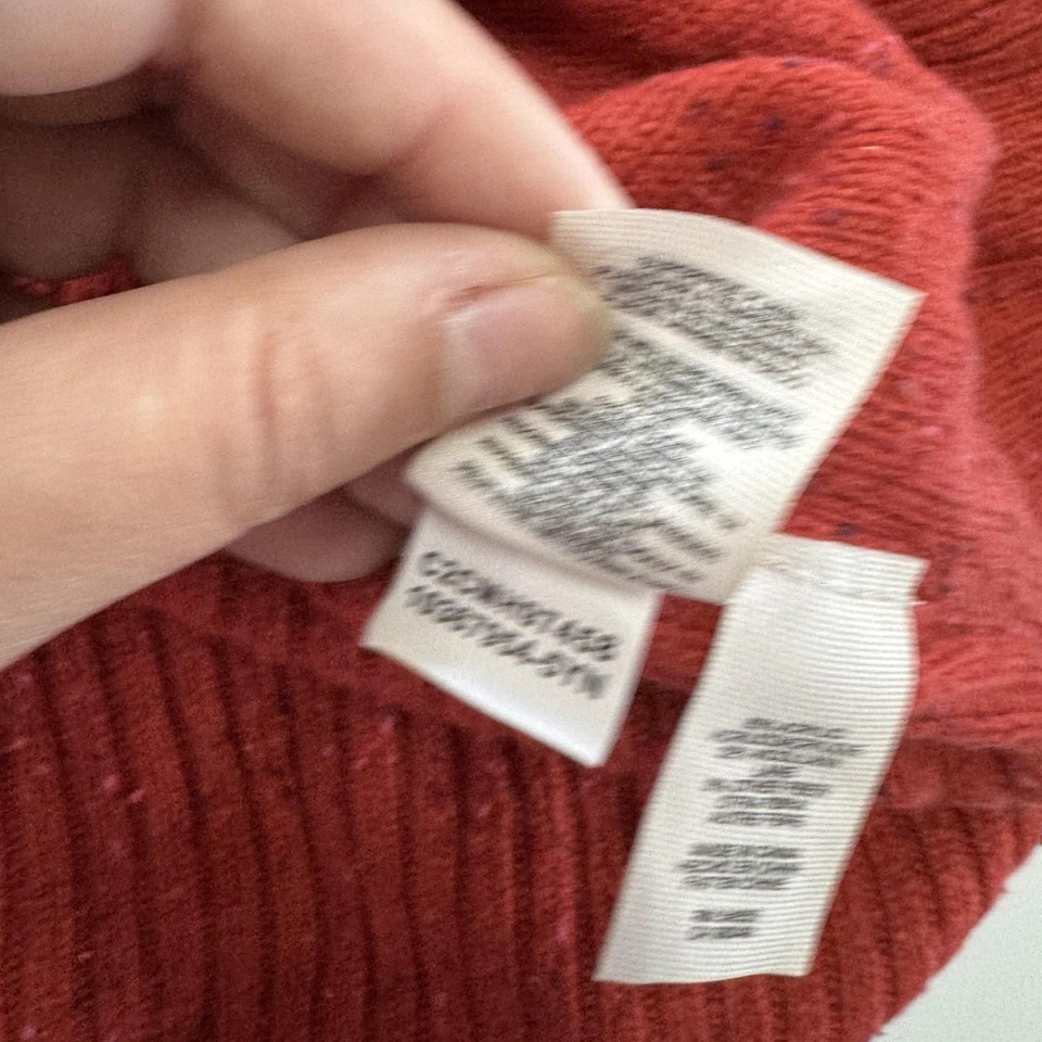 Suéter Rachel Rachel Roy Mujer Mediano Rojo Naranja Capucha Cuello Mezcla Lana Acogedor Foto 4 de 4