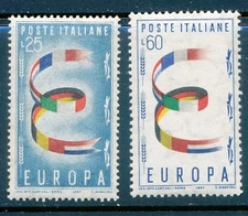 ITALY 1957, EUROPA SET SCT 726-27 MNH