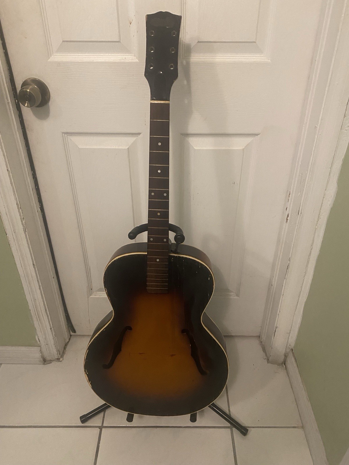 Vintage Arch top Acoustic Guitar.