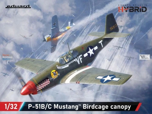 EDU932012 1:32 Eduard P-51B P-51C Mustang Birdcage Canopy [Hybrid Edition]