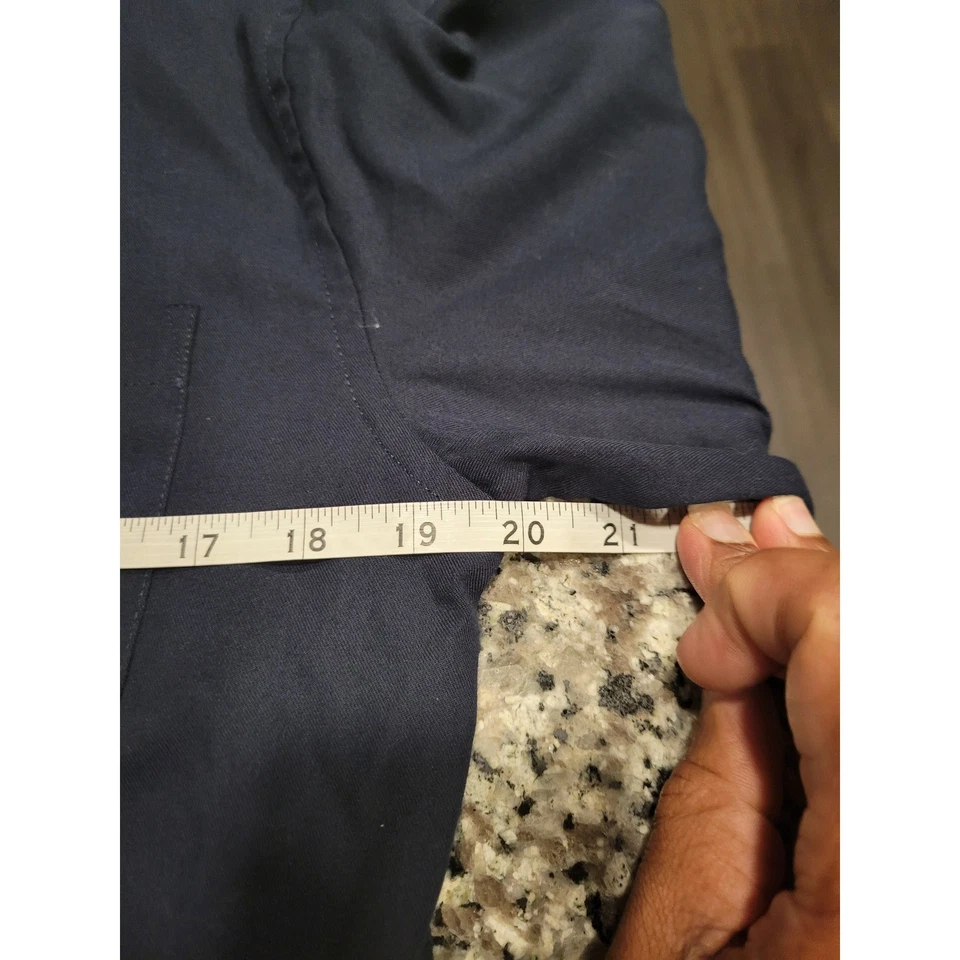 ОСНОВНЫЕ издания классический FIT мужской длинным рукавом на пуговицах платье рубашка темно-синий размер S - Изображение 4 из 4