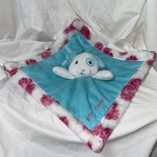 Betsey Johnson Puppy Dog Pink Roses Baby Security Blanket Lovey Girl Plush
