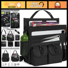 Car Front Seat Organizer with Laptop  Tablet Storage, Multi-Pocket Car Accessor