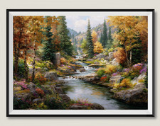 Autumn Oasis - DIY Chart Counted Cross Stitch Patterns Needlework DMC Color