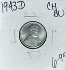 1943-D LINCOLN "STEEL" CENT ~ CH/BU  ~BEAUTIFUL COIN~