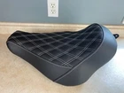 HDBUBALUS Motorcycle Solo Seat Cushion Diamond Leather Compatible with Harley D