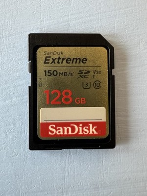 SanDisk Extreme 128GB SD Class 10 SDXC Memory Card - SDSDXV5-128G-GNCIN