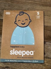 Happiest Baby sleepea, swaddle, organic cotton, Blue, sz S 0-2Months / 2-5kg