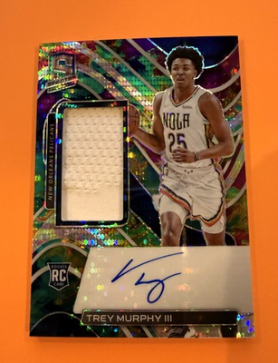 #ad 2021 Panini Spectra Trey Murphy III Patch Auto 99 Rookie Meta Mojo Prizm #211 $99.00