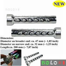 2X 51mm Deflectores de escape 2" Escape 7.87" Longitud Silenciador Inserto Deflector Para Harley