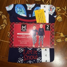 Member  s Mark Holiday Family Sleep Kids Pajama Set 2 Piece Size 4T